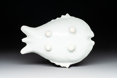 Three Chinese blue, white and copper-red ko-sometsuke pieces for the Japanese market, Tianqi