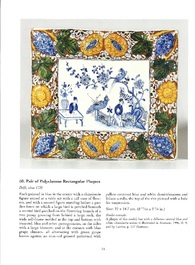 A pair of rectangular Dutch Delft 'mixed technique' plaques, 1st quarter 18th C.