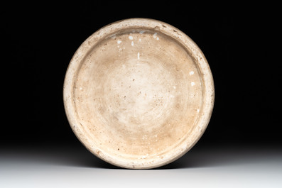 A Chinese blue and white 'gu' vase with floral design, Kangxi