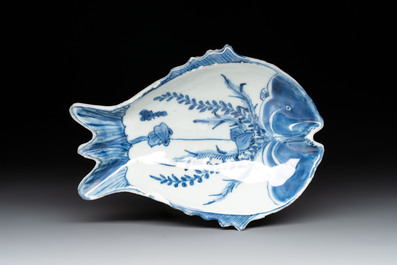 Three Chinese blue, white and copper-red ko-sometsuke pieces for the Japanese market, Tianqi