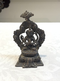 Two small Sino-Tibetan bronze Buddhas, 19/20th C.