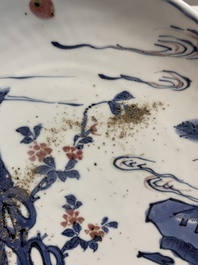 Three Chinese blue, white and copper-red ko-sometsuke pieces for the Japanese market, Tianqi