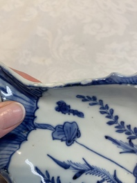 Three Chinese blue, white and copper-red ko-sometsuke pieces for the Japanese market, Tianqi