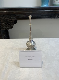 A Chinese silver rose water sprinkler for the Ottoman market, Jin Ji 覲記 mark, 18/19th C.