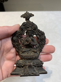 Two small Sino-Tibetan bronze Buddhas, 19/20th C.