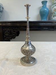 A Chinese silver rose water sprinkler for the Ottoman market, Jin Ji 覲記 mark, 18/19th C.