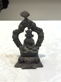 Two small Sino-Tibetan bronze Buddhas, 19/20th C.