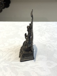 Two small Sino-Tibetan bronze Buddhas, 19/20th C.