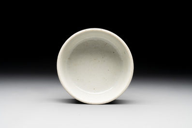 A Chinese grisaille 'mountainous river landscape' brush washer, 19/20th C.