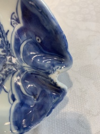 Three Chinese blue, white and copper-red ko-sometsuke pieces for the Japanese market, Tianqi