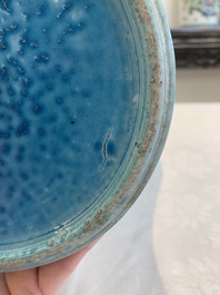 A Chinese turquoise-glazed vase, 19th C.