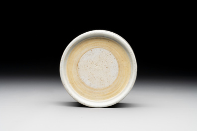 A Chinese grisaille 'mountainous river landscape' brush washer, 19/20th C.