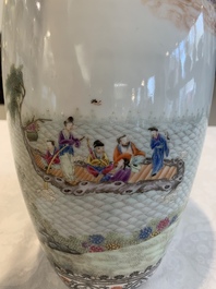 A fine Chinese famille rose vase, Qianlong mark, Republic