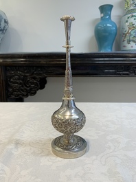 A Chinese silver rose water sprinkler for the Ottoman market, Jin Ji 覲記 mark, 18/19th C.