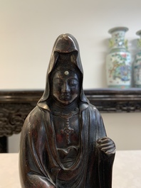 A Japanese bronze Kannon, Meiji, 19/20th C.