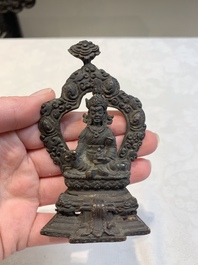 Two small Sino-Tibetan bronze Buddhas, 19/20th C.