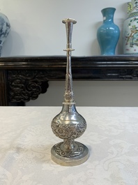 A Chinese silver rose water sprinkler for the Ottoman market, Jin Ji 覲記 mark, 18/19th C.