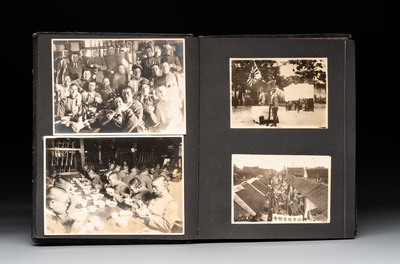 Two photo albums of a Japanese military academy and military operations in China, 1st half 20th C.