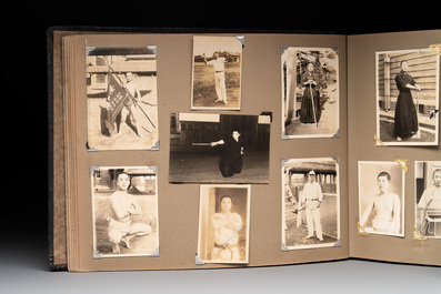 Two photo albums of a Japanese military academy and military operations in China, 1st half 20th C.
