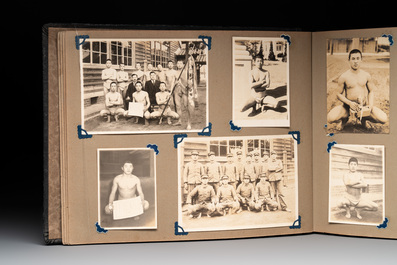 Two photo albums of a Japanese military academy and military operations in China, 1st half 20th C.