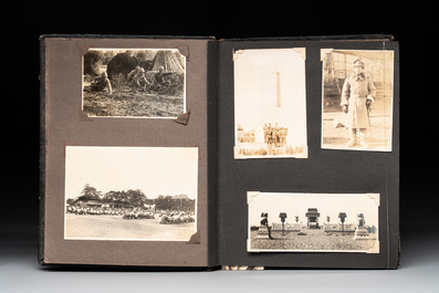 Two photo albums of a Japanese military academy and military operations in China, 1st half 20th C.
