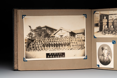 Two photo albums of a Japanese military academy and military operations in China, 1st half 20th C.