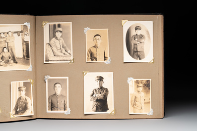 Two photo albums of a Japanese military academy and military operations in China, 1st half 20th C.