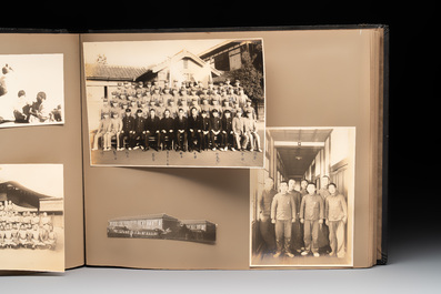 Two photo albums of a Japanese military academy and military operations in China, 1st half 20th C.