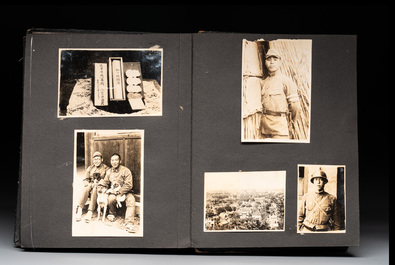 Two photo albums of a Japanese military academy and military operations in China, 1st half 20th C.