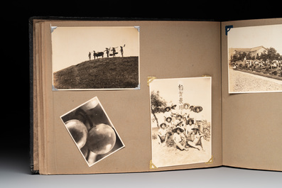 Two photo albums of a Japanese military academy and military operations in China, 1st half 20th C.