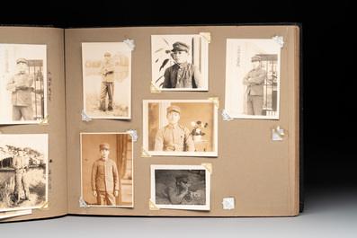 Two photo albums of a Japanese military academy and military operations in China, 1st half 20th C.