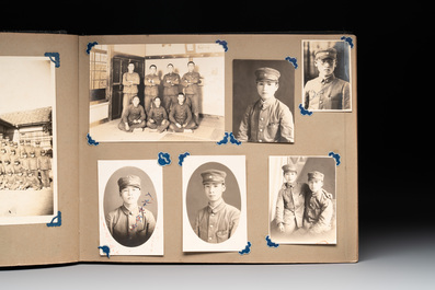 Two photo albums of a Japanese military academy and military operations in China, 1st half 20th C.