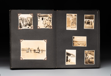 Two photo albums of a Japanese military academy and military operations in China, 1st half 20th C.