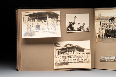 Two photo albums of a Japanese military academy and military operations in China, 1st half 20th C.