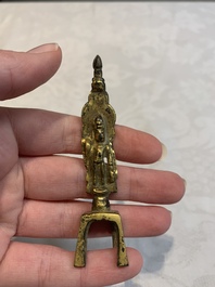 A Chinese gilt-bronze Buddha, Sui/Tang