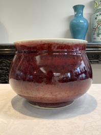 A large Chinese langyao-style copper-red censer, 19/20th C.