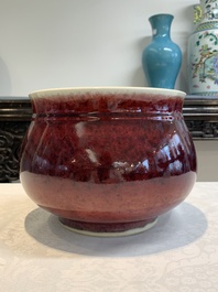 A large Chinese langyao-style copper-red censer, 19/20th C.