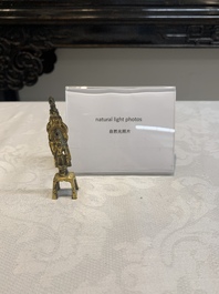 A Chinese gilt-bronze Buddha, Sui/Tang