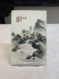 Five Chinese qianjiang cai wares , signed Wang Shaowei 王少維, Cheng Xingsheng 程興盛, Wang Xiaoting 汪小亭, 19/20th C.