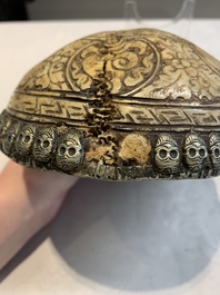 A Tibetan 'kapala' or skull-bowl, 19th C.