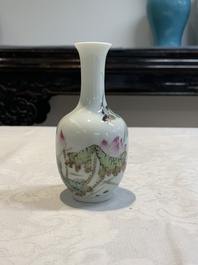 Five Chinese qianjiang cai wares , signed Wang Shaowei 王少維, Cheng Xingsheng 程興盛, Wang Xiaoting 汪小亭, 19/20th C.