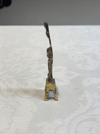 A Chinese gilt-bronze Buddha, Sui/Tang