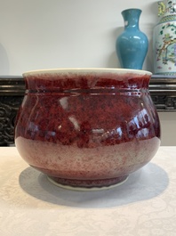 A large Chinese langyao-style copper-red censer, 19/20th C.