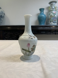Five Chinese qianjiang cai wares , signed Wang Shaowei 王少維, Cheng Xingsheng 程興盛, Wang Xiaoting 汪小亭, 19/20th C.