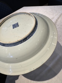 A Chinese blue and white 'deer' dish, Jiajing