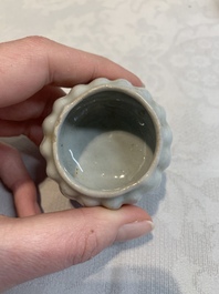 Five Chinese blue, white and monochrome jarlets and seven covered boxes, Yuan/Ming