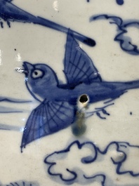 A large Chinese blue and white 'Three Friends of Winter' vase, Jiajing