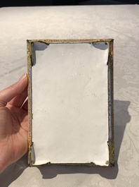 A Chinese Canton yellow-ground enamel rectangular jardini&egrave;re with floral design, Qianlong