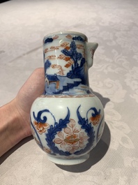 Two Chinese Imari-style jugs with covers, 18th C.