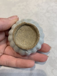 Five Chinese blue, white and monochrome jarlets and seven covered boxes, Yuan/Ming
